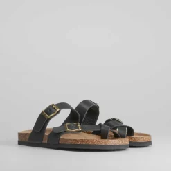 Hot Sandalia bio esclava doble hebilla Mujer Sandalias Bio Y Menorquinas