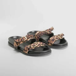 Sandalia bio marrón leopardo PICCOLA PIU Mujer Sandalias Bio Y Menorquinas