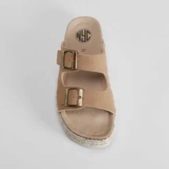 Discount Sandalia bio plataforma dos hebillas marrón Mujer Sandalias Bio Y Menorquinas