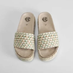 Online Sandalia bio plataforma verde Mujer Sandalias Bio Y Menorquinas