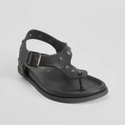 Hot Sandalia bio tachuelas negra PICCOLA PIU Mujer Sandalias Bio Y Menorquinas