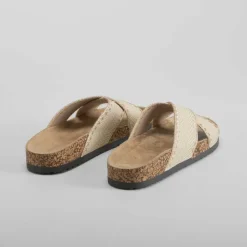 Sale Sandalia bio tiras cruzadas blanca Mujer Sandalias Bio Y Menorquinas