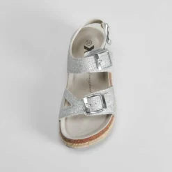 Online Sandalia bio yute plata Sandalias