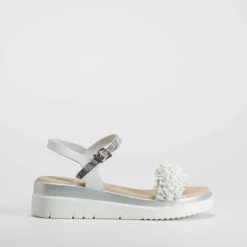 Clearance Sandalia blanca de piel OH GIRL Sandalias