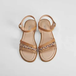 Sale Sandalia brillos plana trenzada OH GIRL Sandalias