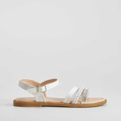 Hot Sandalia brillos plana trenzada OH GIRL Sandalias