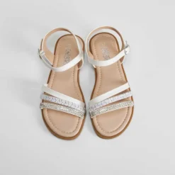Hot Sandalia brillos plana trenzada OH GIRL Sandalias