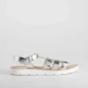 Sale Sandalia cangrejera color plata OH GIRL Sandalias