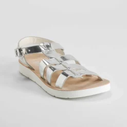 Sale Sandalia cangrejera color plata OH GIRL Sandalias