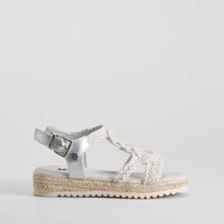 Online Sandalia croché plata Sandalias