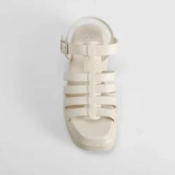 Hot Sandalia cuña chunky beige Mujer Sandalias Cuña