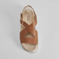 Clearance Sandalia cuña cierre velcro marrón Mujer Sandalias Cuña|Sandalias Confort