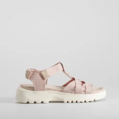 New Sandalia cuña tiras rosa Mujer Sandalias Cuña|Sandalias Confort