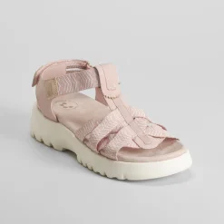 New Sandalia cuña tiras rosa Mujer Sandalias Cuña|Sandalias Confort