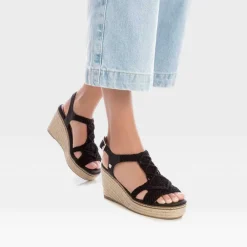 Outlet Sandalia cuña yute alta Mujer Espartos