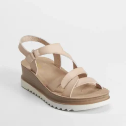 Clearance Sandalia de cuña beige Mujer Sandalias Cuña