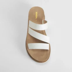 Sale Sandalia de cuña tiras blanca Mujer Sandalias Cuña