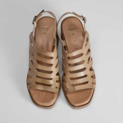 Best Sandalia de tacón troquelada piel Mujer Sandalias Tacón