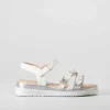 Sale Sandalia de tiras con corazones blanca OH GIRL Sandalias