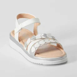 Sale Sandalia de tiras con corazones blanca OH GIRL Sandalias
