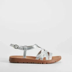 Sale Sandalia de tiras glitter plata OH GIRL Sandalias