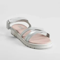 Discount Sandalia de tiras velcro plata OH GIRL Sandalias