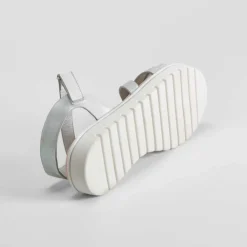 Discount Sandalia de tiras velcro plata OH GIRL Sandalias