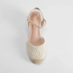Best Sandalia de yute de cuña macrame beige PICCOLA PIU Mujer Espartos
