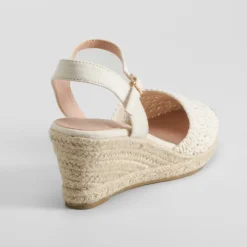 Best Sandalia de yute de cuña macrame beige PICCOLA PIU Mujer Espartos