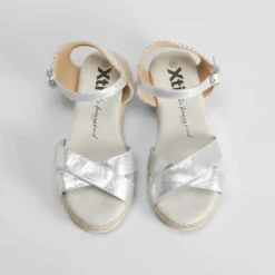 Sale Sandalia de yute plata Sandalias