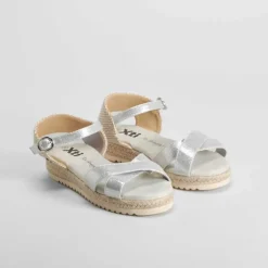 Sale Sandalia de yute plata Sandalias