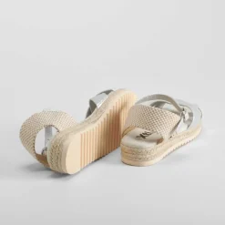 Sale Sandalia de yute plata Sandalias
