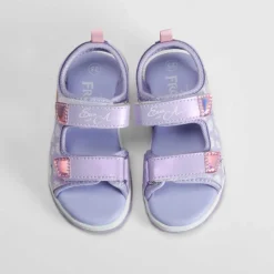 Sandalia deportiva con luces morada Sandalias