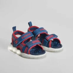 Sandalia deportiva de luces azul y rojo Sandalias
