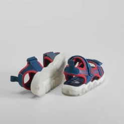 Sandalia deportiva de luces azul y rojo Sandalias