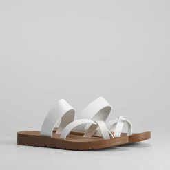 Clearance Sandalia destalonada esclava Mujer Sandalias Planas