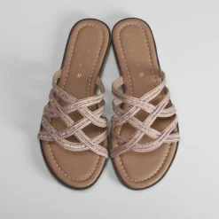 Best Sandalia destalonada strass de PICCOLA PIU Mujer Sandalias Planas