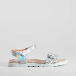 Discount Sandalia doble velcro plata COMFEET Sandalias