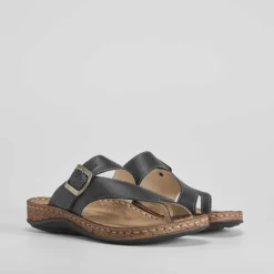 Online Sandalia esclava piel WALK & FLY Mujer Sandalias Confort|Sandalias Planas