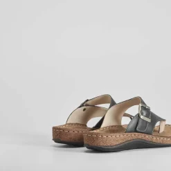 Online Sandalia esclava piel WALK & FLY Mujer Sandalias Confort|Sandalias Planas