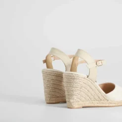 Outlet Sandalia esparto dorada PICCOLA PIU Mujer Espartos|Sandalias Cuña