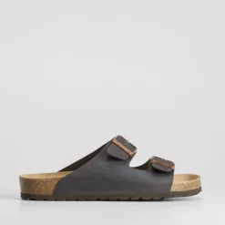 Outlet Sandalia hebillas piel Hombre Sandalias