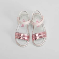 Sandalia multitiras metálico rosa OH GIRL Sandalias