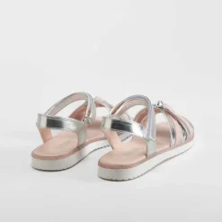 Hot Sandalia nudos juvenil de plata OH GIRL Sandalias