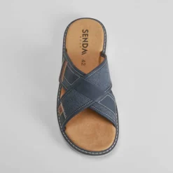 Sale Sandalia pala cruzada acolchada azul Hombre Sandalias