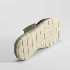 New Sandalia pala cruzada acolchada kaki Hombre Sandalias