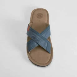 Best Sandalia pala lona azul marino Hombre Sandalias