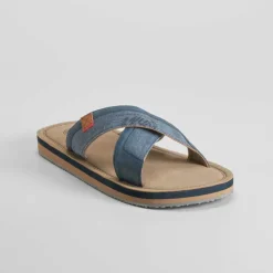 Best Sandalia pala lona azul marino Hombre Sandalias