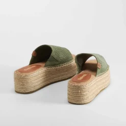 Best Sandalia pala perfos kaki Mujer Sandalias Planas