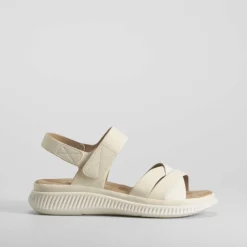 Clearance Sandalia plana acolchada beige Mujer Sandalias Confort|Sandalias Planas